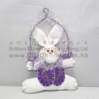 21cm 復活節小兔子掛飾公仔 (紫色)